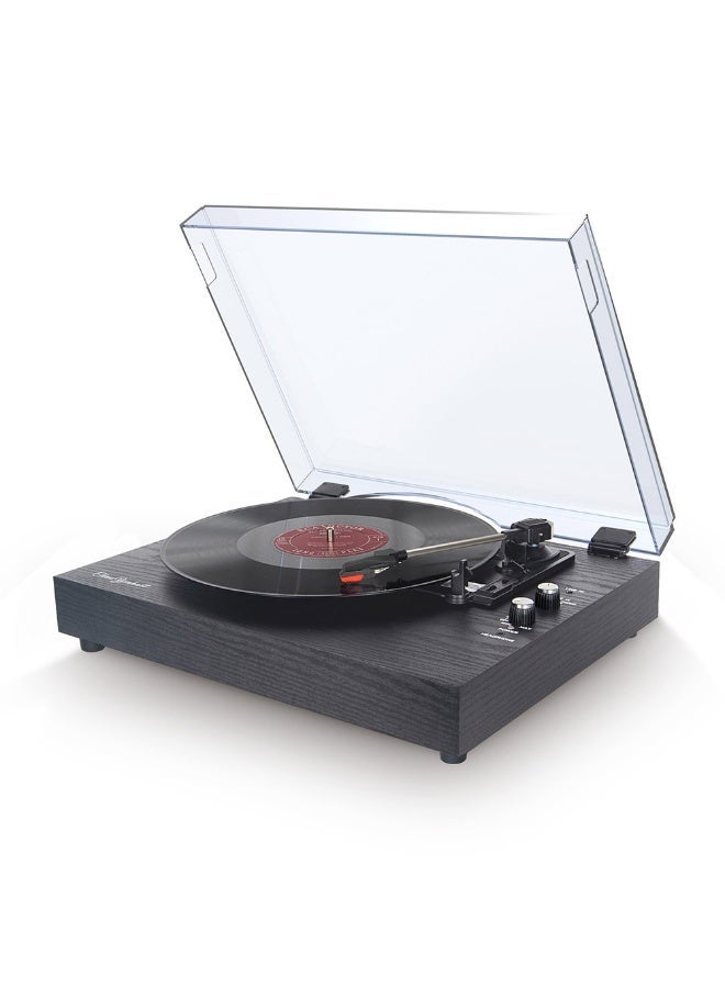 فلاشهوك سجل صوتي LP مشغل أسطوانات بتصميم retro مع مكبرات صوت مدمجة gramophone كلاسيكي 3 سرعات BT5.0 مدخل AUX مخرج لاين RCA - Image 1